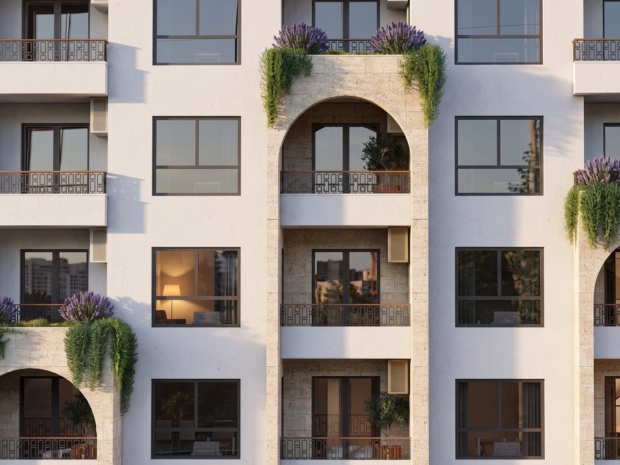 Fassade mit Loggien